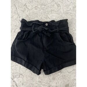 HYFVF Women's Paper Bag Style Shorts With Tie Belt & Elastic Waist- Size‎ Small